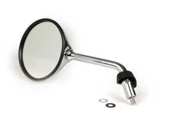 Mirror -MOTO NOSTRA Shorty, chrome, M8x1.25 right-hand thread, lhs, rhs- Piaggio LX50 (ZAPC381, ZAPC383, ZAPC387), LX125 (ZAPM441, ZAPM443, ZAPM681), LX150 (ZAPM444), S50 (ZAPC386), Piaggio Liberty 50 (ZAPC42, ZAPC49) Liberty 125 (RP8M, ZAPM38, ZAPM67), L