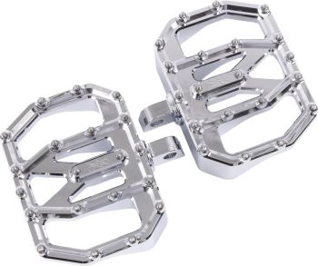 Mini Aggressor Floorboards - Chrome - Rear