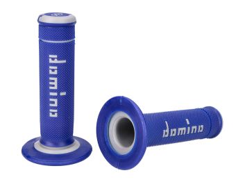 handlebar grip set Domino A190 off-road blue / grey