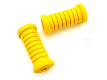 Passenger footrests rubber set yellow open for Simson Schwalbe Star S50 S51 S70 KR 51 53