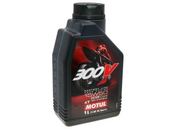 Motul engine oil 4-stroke 4T 15W50 300V Factory Line Road Racing 1 Liter