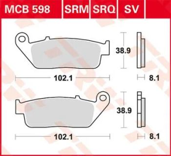 BRAKE PAD TRW MCB598SV