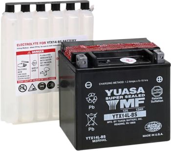 YUASA BATT YTX14L-BS .69 LITER
