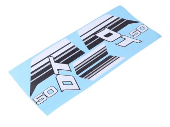 Sticker set tank black gray for Yamaha DT 50 Mokick