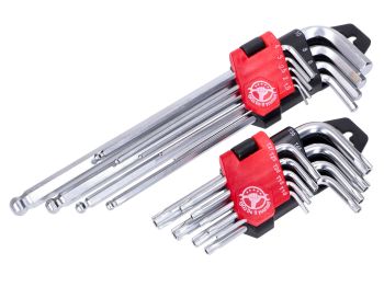 Hexagon socket and TX wrench set 18 pieces