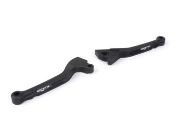 Pair of brake levers -BGM PRO Sport, short (130mm)- Vespa LX, LXV, S, Primavera 50-150, Sprint 50-150 - matt black