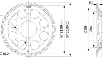 Tec-X Rear sprocket 32 teeth (415) Solifer SM 71-80 - Maillard