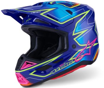 HELMET SM7 CAST BLU/YL/PINK L