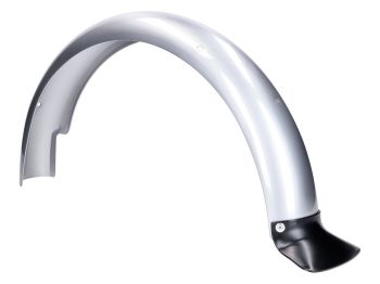 rear fender / mudguard silver powder-coated (with mudflap) for Simson S50, S51, S70
