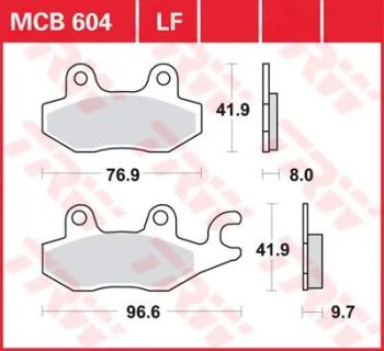 BRAKE PAD TRW MCB604