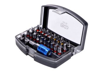 Screwdriver bits / bit set color-coded 32-piece