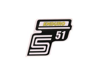 logo foil / sticker S51 Enduro yellow for Simson S51