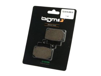 Brake pads -BGM 54x50.7mm- APRILIA Leonardo 125cc 4-stroke 1999 (r), Leonardo 4-stroke 150cc 1999 (f/r), Scarabeo 4-stroke 100cc 2004 (f), Scarabeo 4-stroke 50cc 2004 (f), SR 150cc 2000 (f), YAMAHA SR 125cc 1998 (f)
