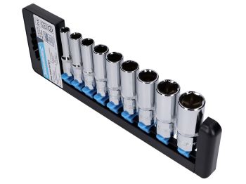 socket wrench set metric 3/8 inch, long 8-19mm 9-piece