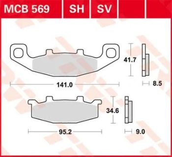 BRAKE PAD TRW MCB569SV