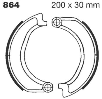 BRAKE SHOE EBC - PE 864