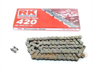 Reinforced chain 420 x 114 (1/2 x 1/4) for Kawasaki AE AR 80, Suzuki TS 50 RK
