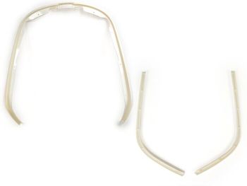 Leg shield beading set -MOTO NOSTRA- Vespa Primavera (2013-), Vespa Sprint (2013-) - white