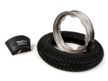 Wheel -BGM Classic, Lambretta- 3.50 - 10 inch TT 59P (reinforced) - wheel rim 2.15-10 stainless steel