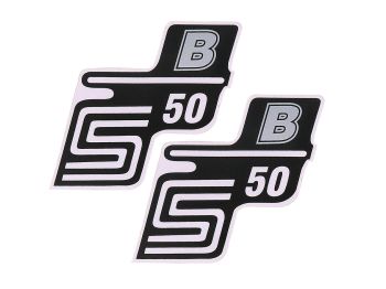logo foil / sticker S50 B silver for Simson S50