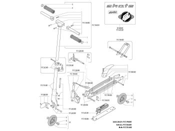 handlebar complete incl. Handles for Polini Skate City Roller