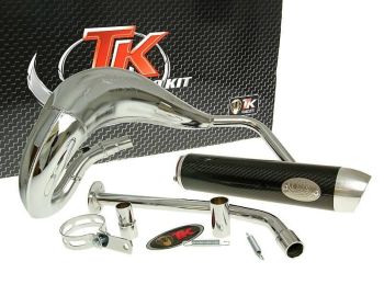 exhaust Turbo Kit Bufanda RQ chrome for Yamaha DT50 (03-), MBK X-Limit (03-), Malaguti