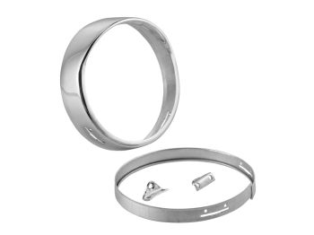 Headlight ring d=115/120mm chrome for Vespa 125 ACMA 1955-59