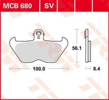 BRAKE PAD TRW MCB680SV
