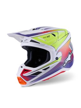 HELMET SM7 FUSE WHT/YL/PU XS