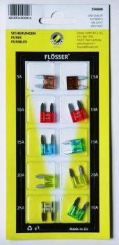 FUSES MINI 10PCS CARD
