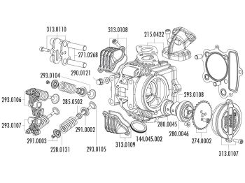 exhaust gasket Polini for Polini XP4T, Honda XR 50