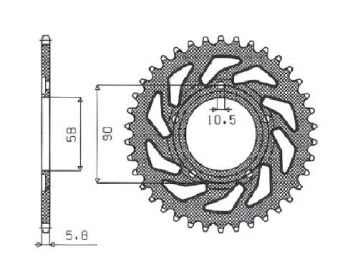 REAR SPROCKET 520 38T STE