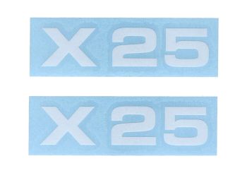 Sticker set MOGA white decor lettering for Zündapp X 25 moped