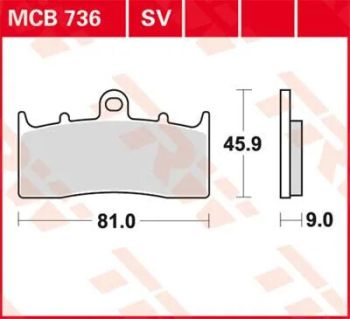 BRAKE PAD TRW MCB736