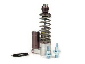Front shock absorber -BGM PRO SC/F16 COMPETITION-, 195mm + 205mm, Vespa PK - grey