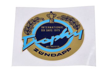Tank sticker "Sixdays Trophy World Champion 1975 Zündapp"