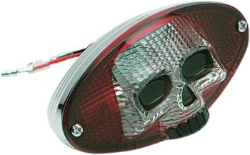RED/CLEAR SKULL TAILIGHT