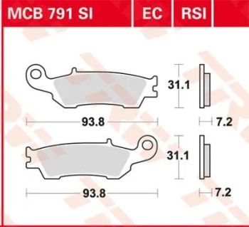 BRAKE PAD ORGANIC OFFROAD