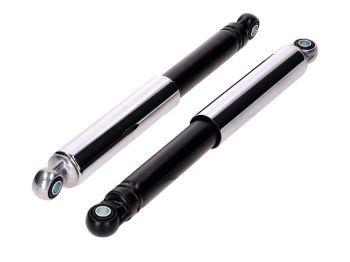Shock absorber set IMCA closed 290mm chrome sleeve black for Zündapp mountaineer
