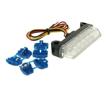 tail light assy LED clear 78x16mm universal