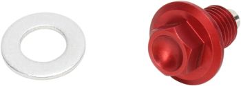 DRAIN PLUG MAGNETIC RED