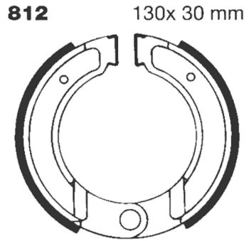 BRAKE SHOE EBC - PE 812G