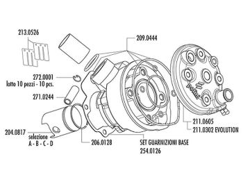 cylinder head Polini Evolution 40.2mm for Minarelli AM6