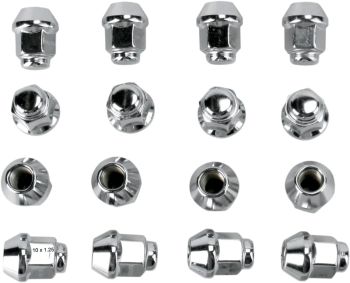 LUG NUT CHR 10MM TAPR 16P