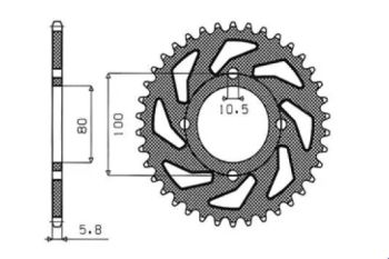 REAR SPROCKET 520 41T STEEL