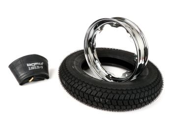 Wheel -BGM Classic, Lambretta- 3.50 - 10 inch TT 59P (reinforced) - wheel rim 2.15-10 chrome