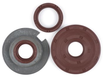 Oil seal set engine -BGM PRO, FKM/Viton® (E10/etahnol resistant)- Vespa Largeframe Sprint (VLB1T -11518114), Sprint Veloce (VLB1T -165002), GT (VNL2T), GTR (VNL2T -118278), GL (VLA1T), VBB1T, VBB2T, VNB1T, VNB2T, VNB3T, VNB4T, VNB5T, VNB6T, VBA1T (VBA1M