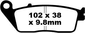 SCOOTER BRAKE PAD SFA196