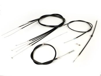 Cable set -BGM ORIGINAL, PE inner liner- Vespa P-range (-1984) - black