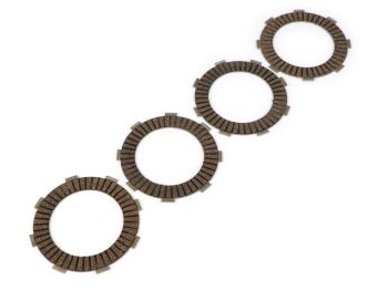 Clutch friction plate set -BGM PRO TOURING- type Honda CR80 suitable for standard clutch basket of Vespa Cosa2/FL (1992-), PX (1995-), Superstrong, Scooter & Service, MMW, Ultrastrong - 4 plates